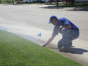 lafayette sprinkler repair service in progress